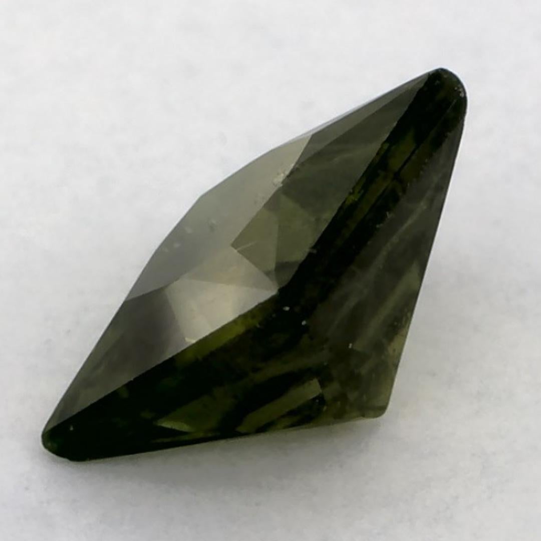 1,35 carati di zaffiro verde Asscher Gemma sfusa In condizioni Nuovo in vendita a Fort Lee, NJ