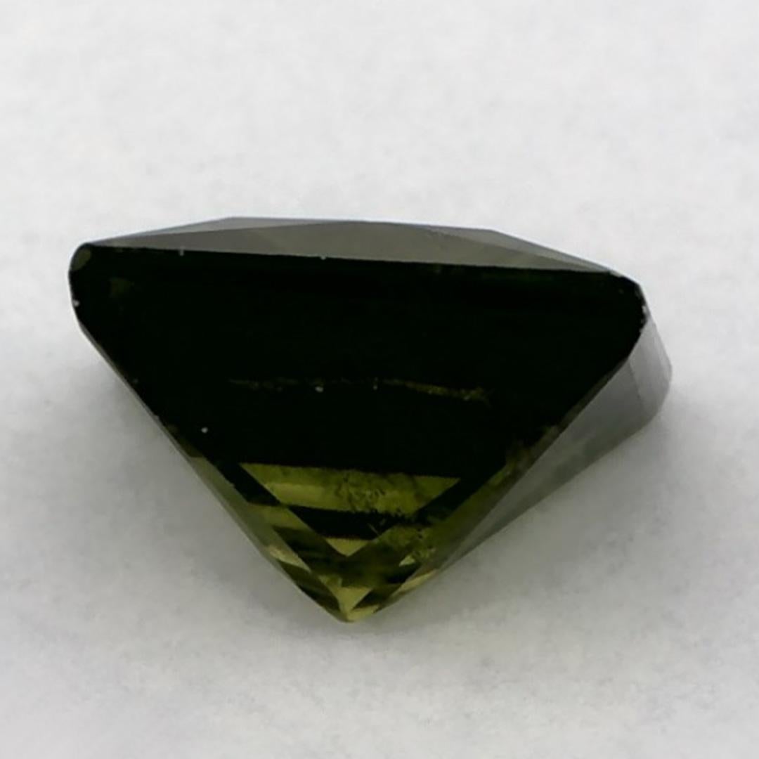 1,35 carati di zaffiro verde Asscher Gemma sfusa in vendita 3