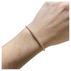 1.35 ct Natural Diamond Graduated Bangle Bracelet in 14k Yellow Gold