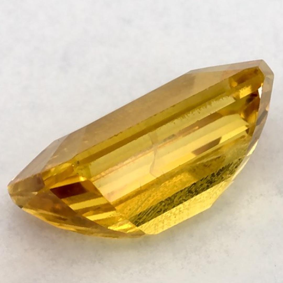 1.35 Ct Yellow Sapphire Octagon Loose Gemstone (pierre précieuse en vrac) en vente 2