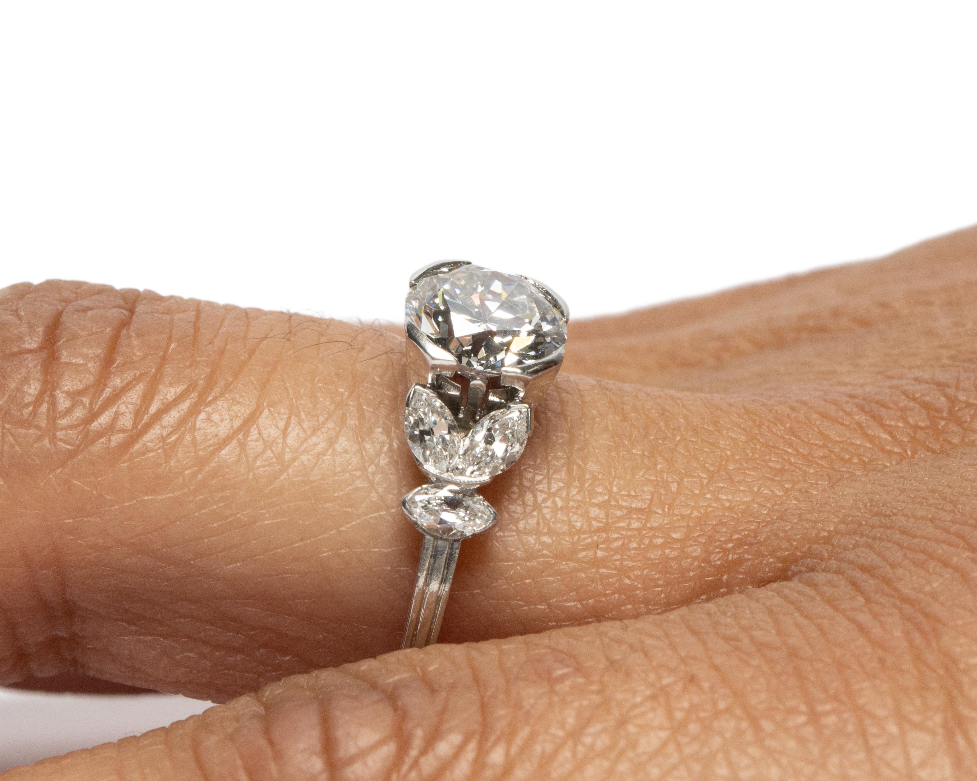 1.35 GIA Certified Carat Diamond Platinum Engagement Ring 1