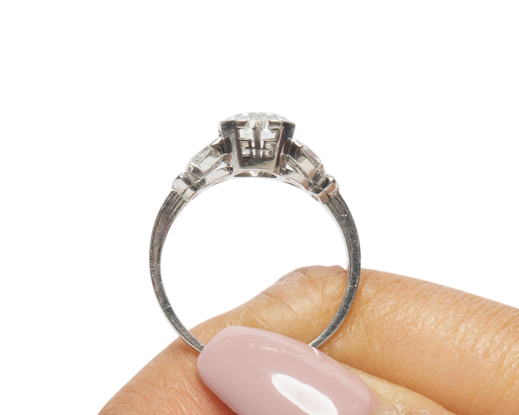 1.35 GIA Certified Carat Diamond Platinum Engagement Ring 2