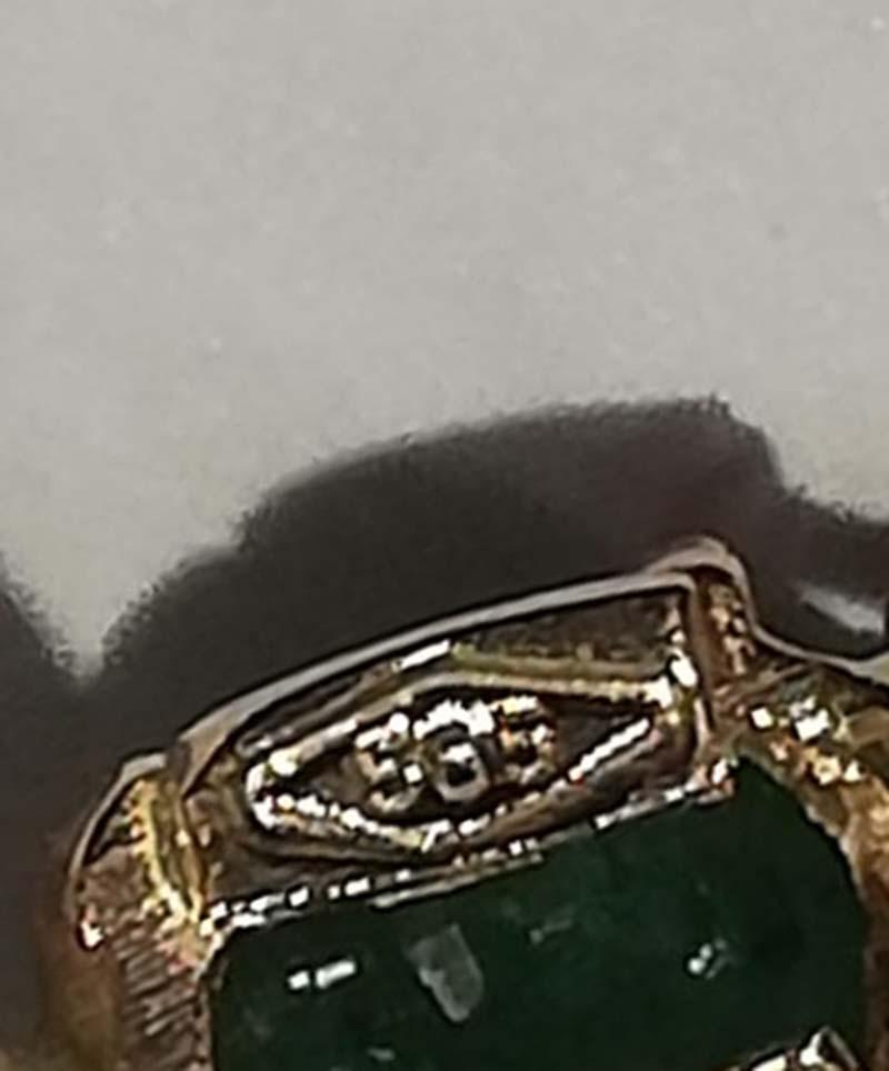 Women's 13.5 Mm White Pearls, Emeralds, Diamonds, 14 Karat Rose Gold Earrings. For Sale