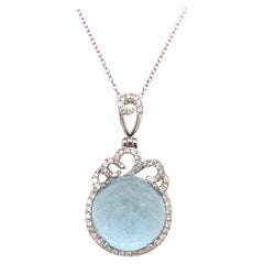 13,50 Karat Aquamarin-Diamant-Anhänger