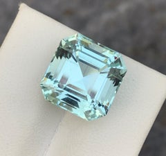 13.50 Carat Loose Asscher Cut Natural Aquamarine from Shigar Valley Pakistan