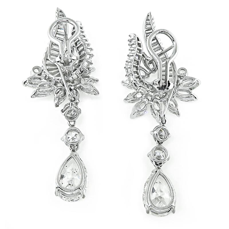 13.50cttw Diamond Night and Day Earrings In Good Condition For Sale In New York, NY