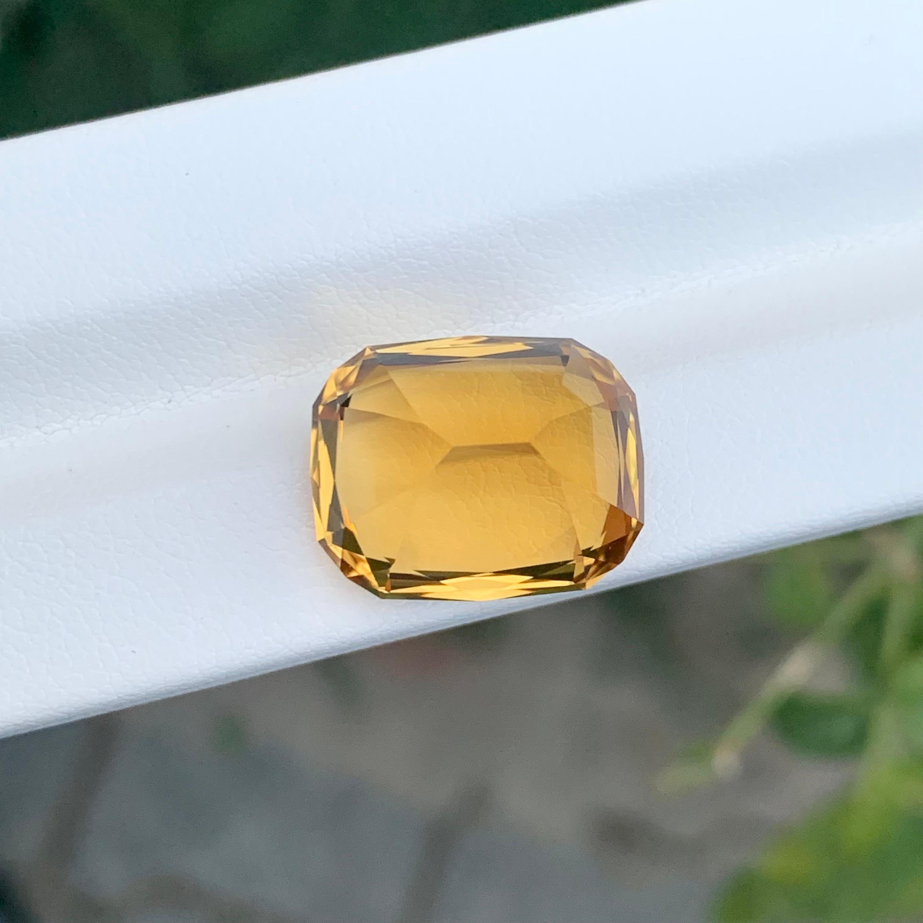 13,55 Karat Natürlicher loser Citrin Cushion Shape Edelstein (Kissenschliff) im Angebot