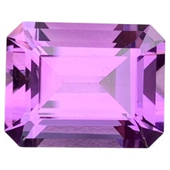 13.55 Carats Lavender Purple Loose Amethyst Natural gemstone Emerald Cut