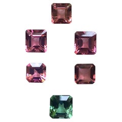 13,55 carati, pietra con taglio princess a tourmaline miste, gemma naturale di altissima qualità