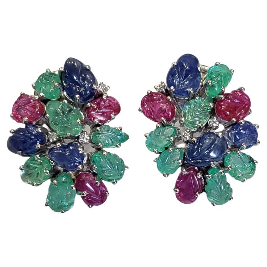 Sapphire Blue Teardrop Leverback Earrings By Katherine Swaine