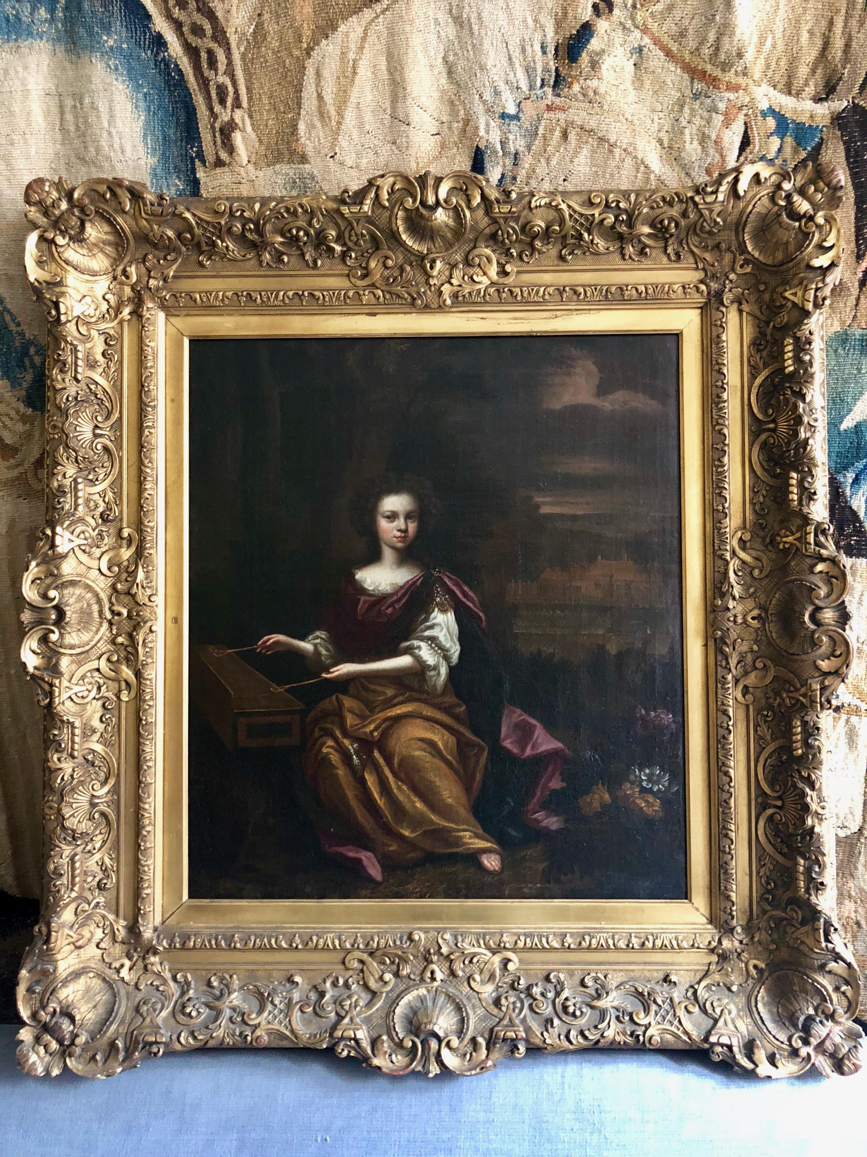 17th Century Old Master Oil Portrait Painting on Canvas by Caspar Netscher 6