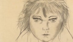 Fillette au capuchon - Modern, Portrait, Work on Paper, Early 20th Century