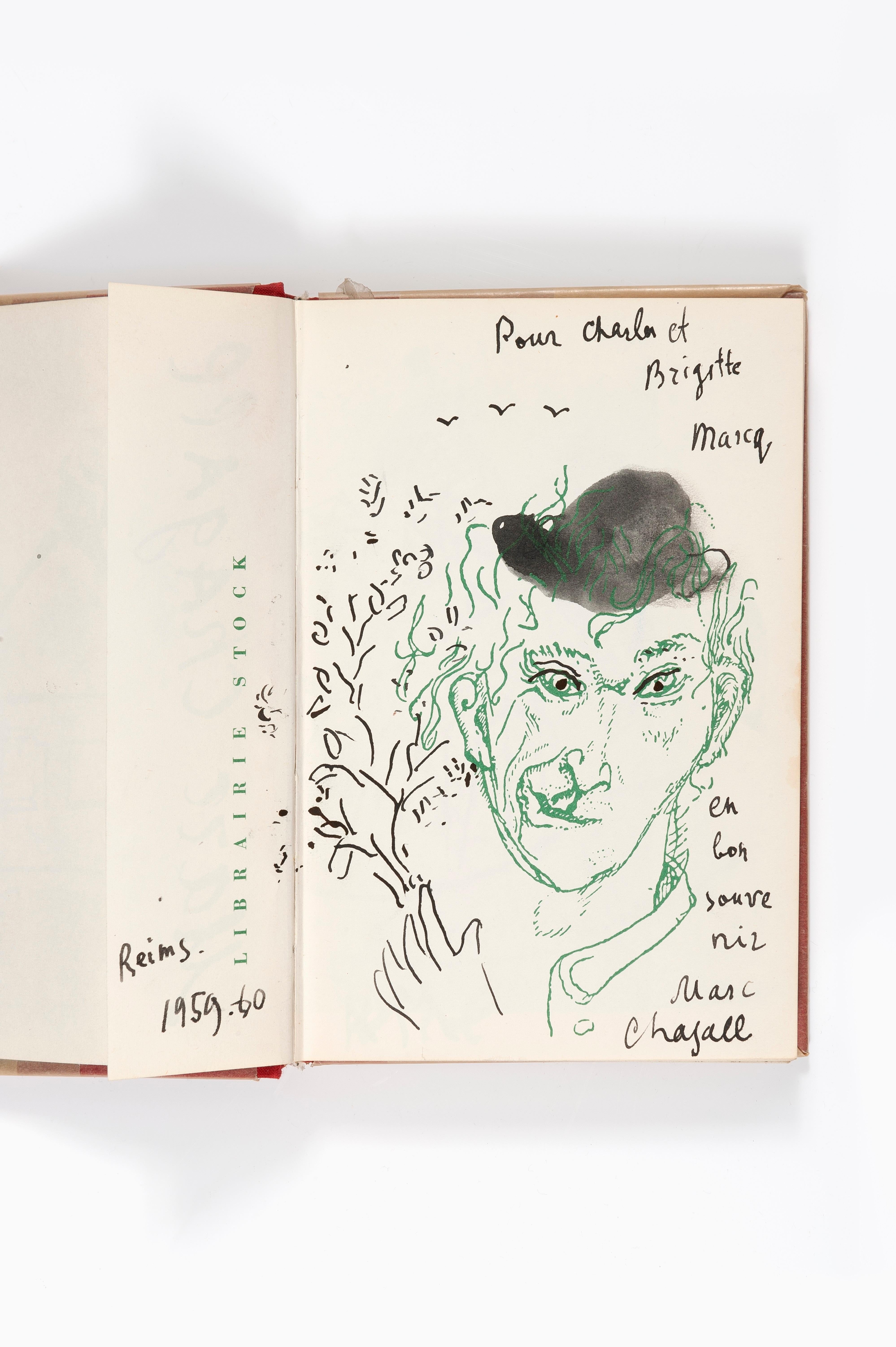 Autoportrait à la grimace au chapeau noir - Modern, Portrait, Late 20th Century - Contemporary Art by Marc Chagall