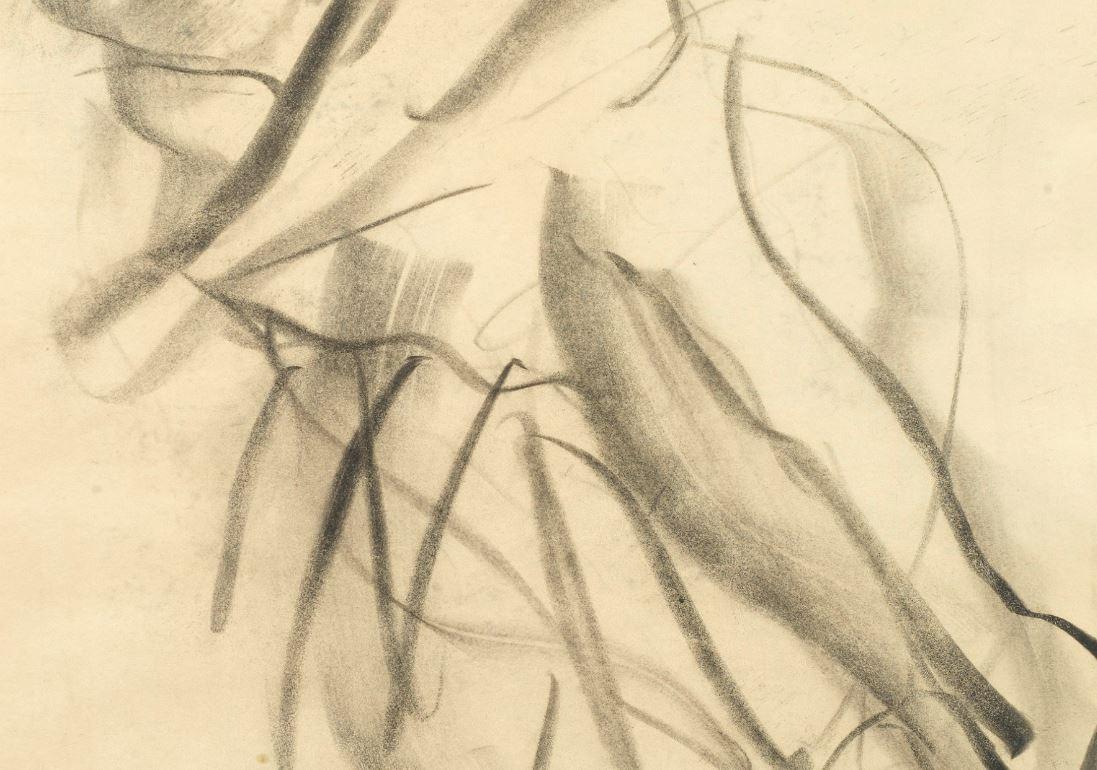 Untitled - Contemporary, Charcoal, Abstract Expressionists, Mid 20th Century - Beige Figurative Art by Willem de Kooning