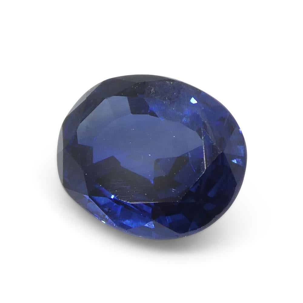 1.35ct Cushion Blue Sapphire from Nigeria For Sale 4