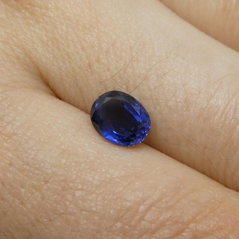 Zaffiro blu a cuscino da 1,35 carati dalla Nigeria in vendita 7