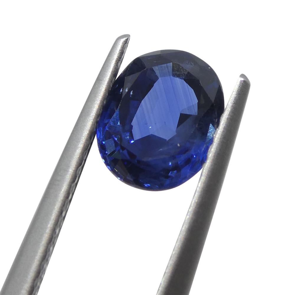 1.35ct Cushion Blue Sapphire from Nigeria For Sale 7