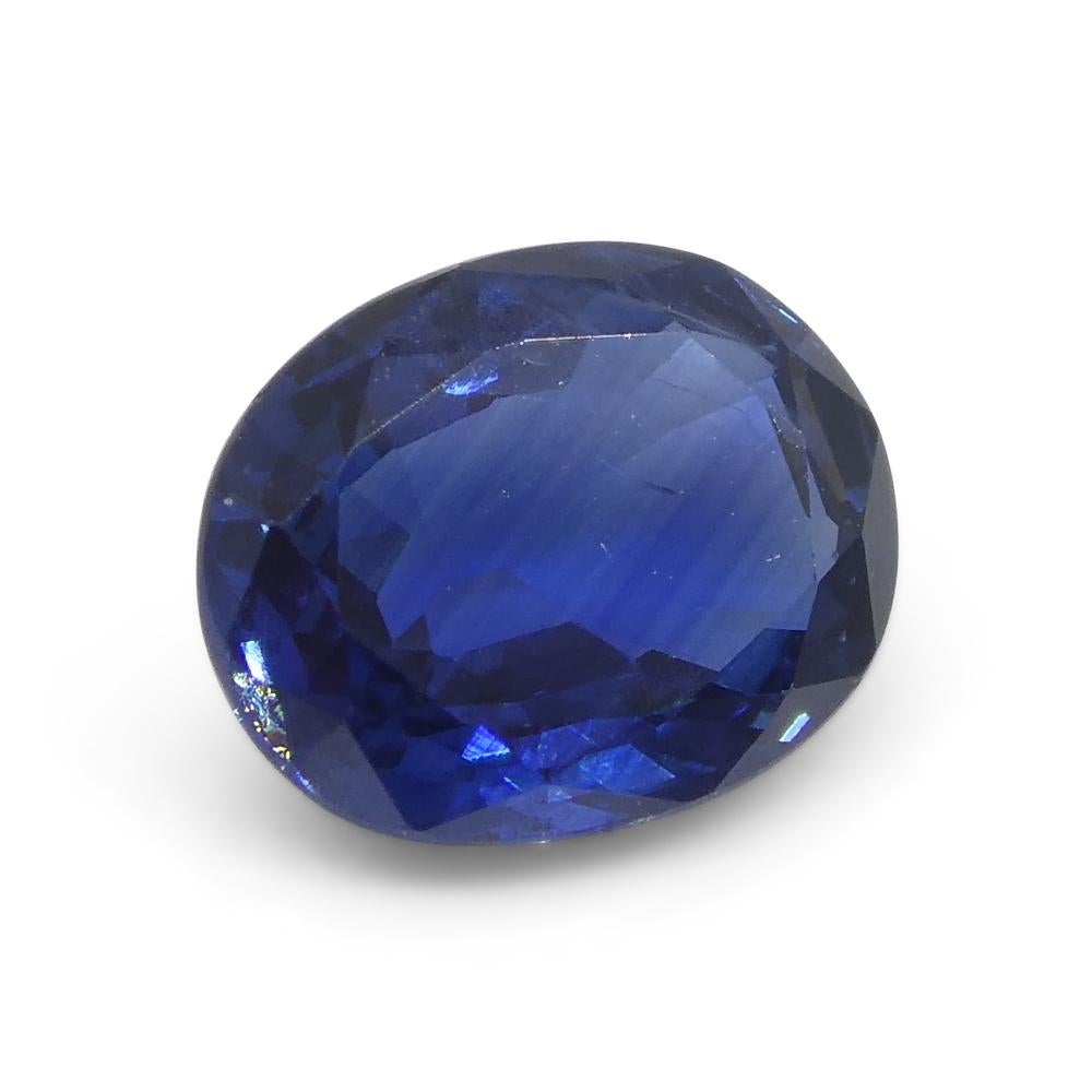 Women's or Men's 1.35ct Cushion Blue Sapphire from Nigeria For Sale