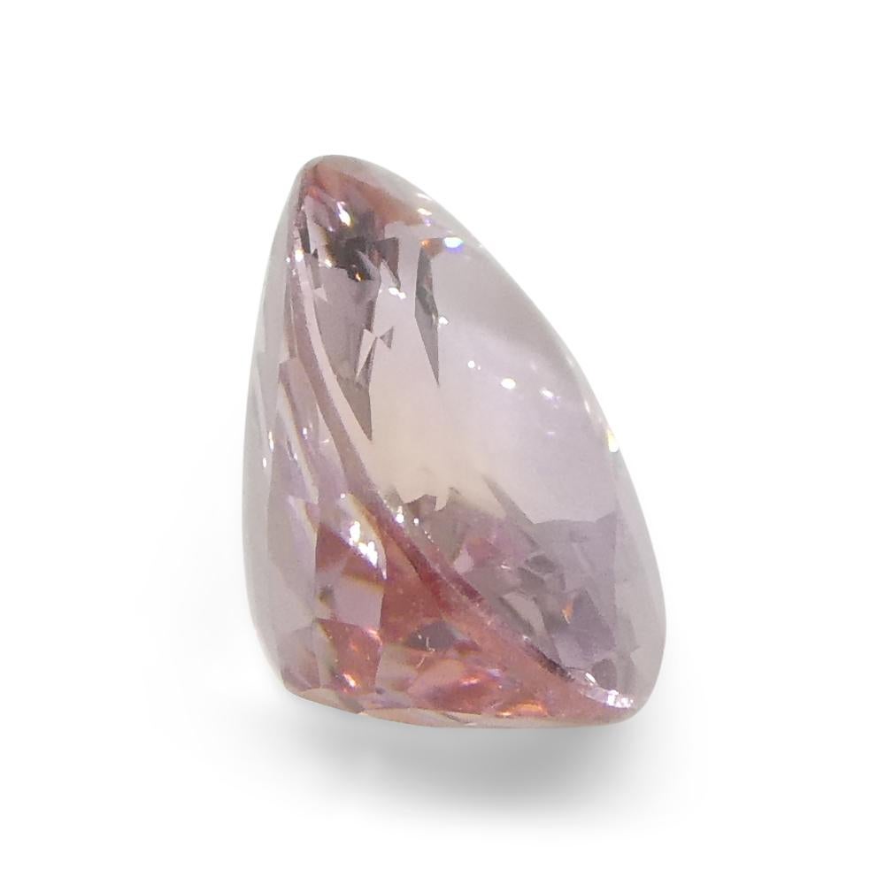 1.35 Carat Oval Orangy Pink Topaz GIA Certified For Sale 3