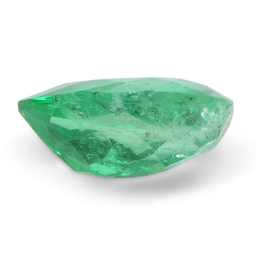 1.35ct Pear Green Emerald from Colombia For Sale 2