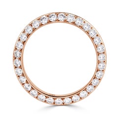 Bracelet éternel en or rose 18 carats avec diamants ronds et brillants de 1,35 ct.