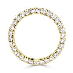 1.35ct Round Brilliant Cut Diamond Knife Edge Eternity Band in 18k Yellow Gold