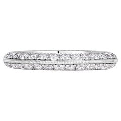 1.35ct Round Brilliant Cut Diamond Knife Edge Eternity Band in Platinum