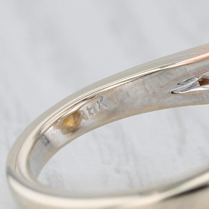1.35ctw Citrine Tourmaline Diamond Hearts Bypass Ring 18k Yellow Rose White Gold For Sale 2