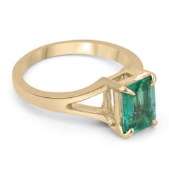 1.36 Carat Emerald Statement 14K White Gold Pure Sophistication