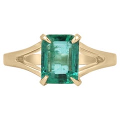 1.36 Carat Emerald Statement 14K White Gold Pure Sophistication