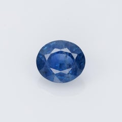 1.36 carat, Faceted oval blue sapphire