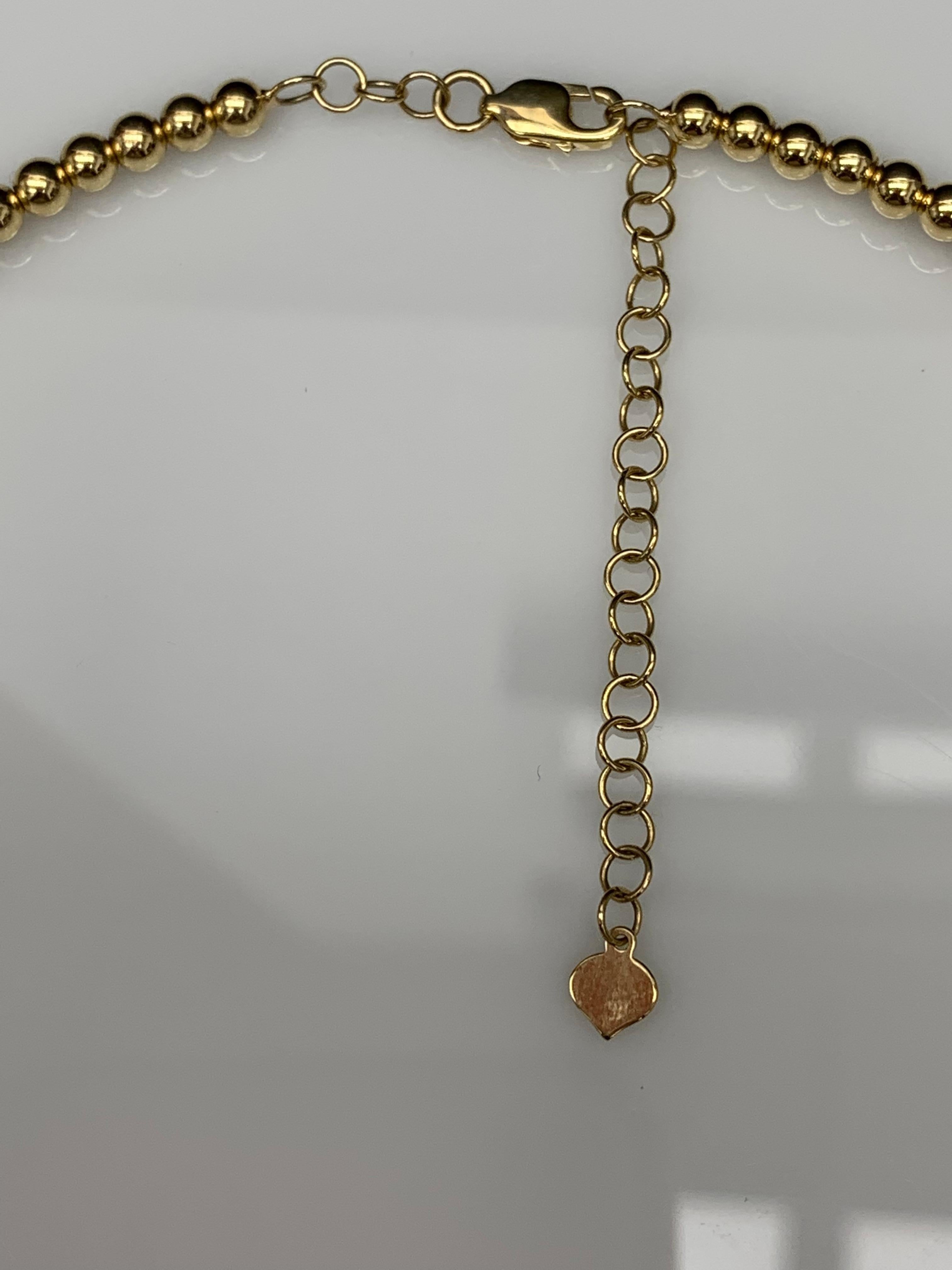 1,36 carati di diamante flessibile Collana a collare in oro giallo 14 carati in vendita 4