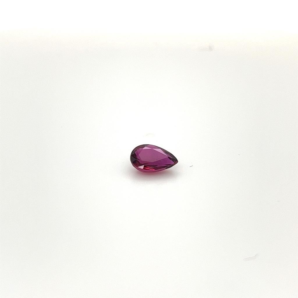 Taille poire Rubis en forme de poire de 1,36 carat, certifié par le GIA, sans chaleur en vente