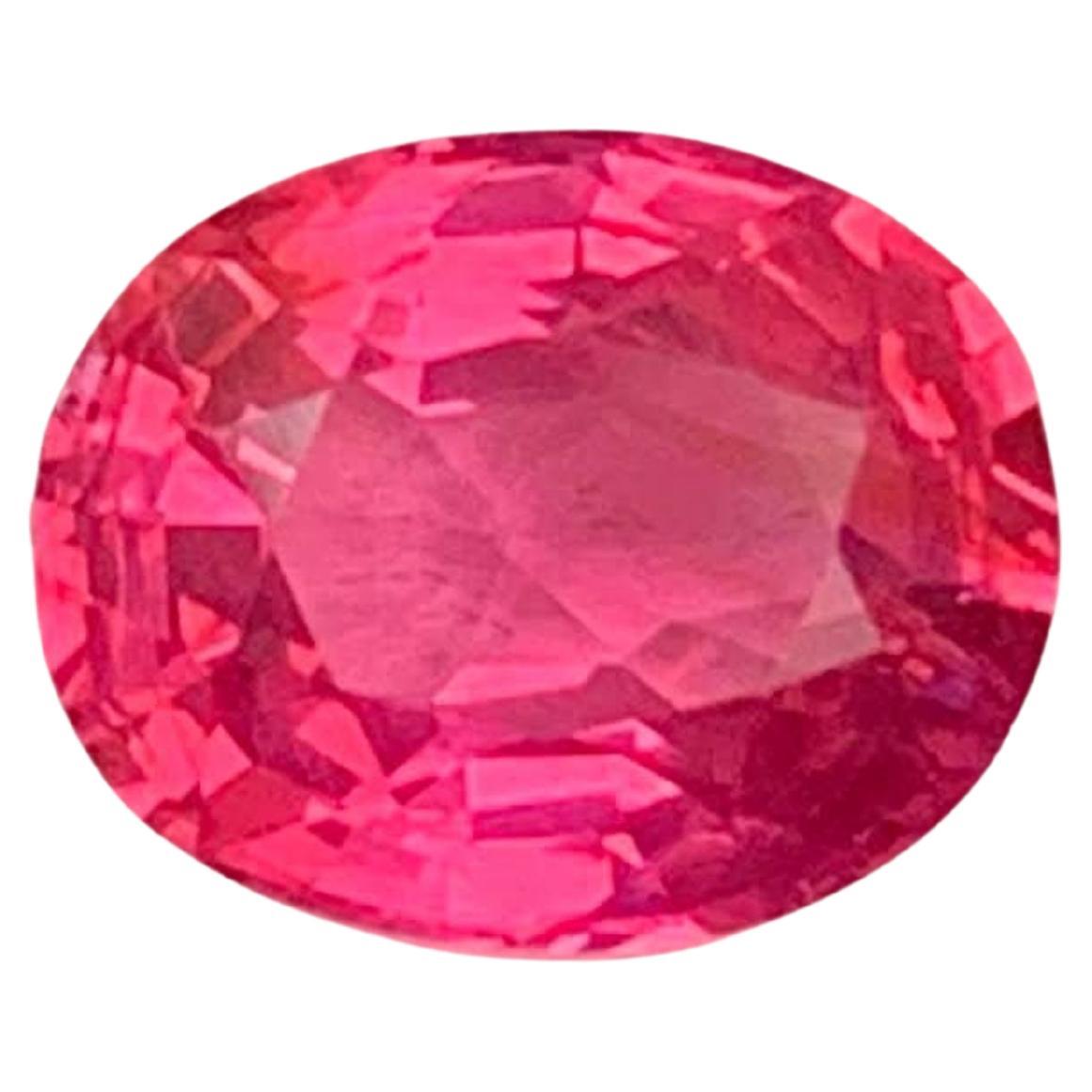 1,36 Karat Natürlicher loser Hot Pink Spinel Stein Ovalschliff Tansanischer Edelstein