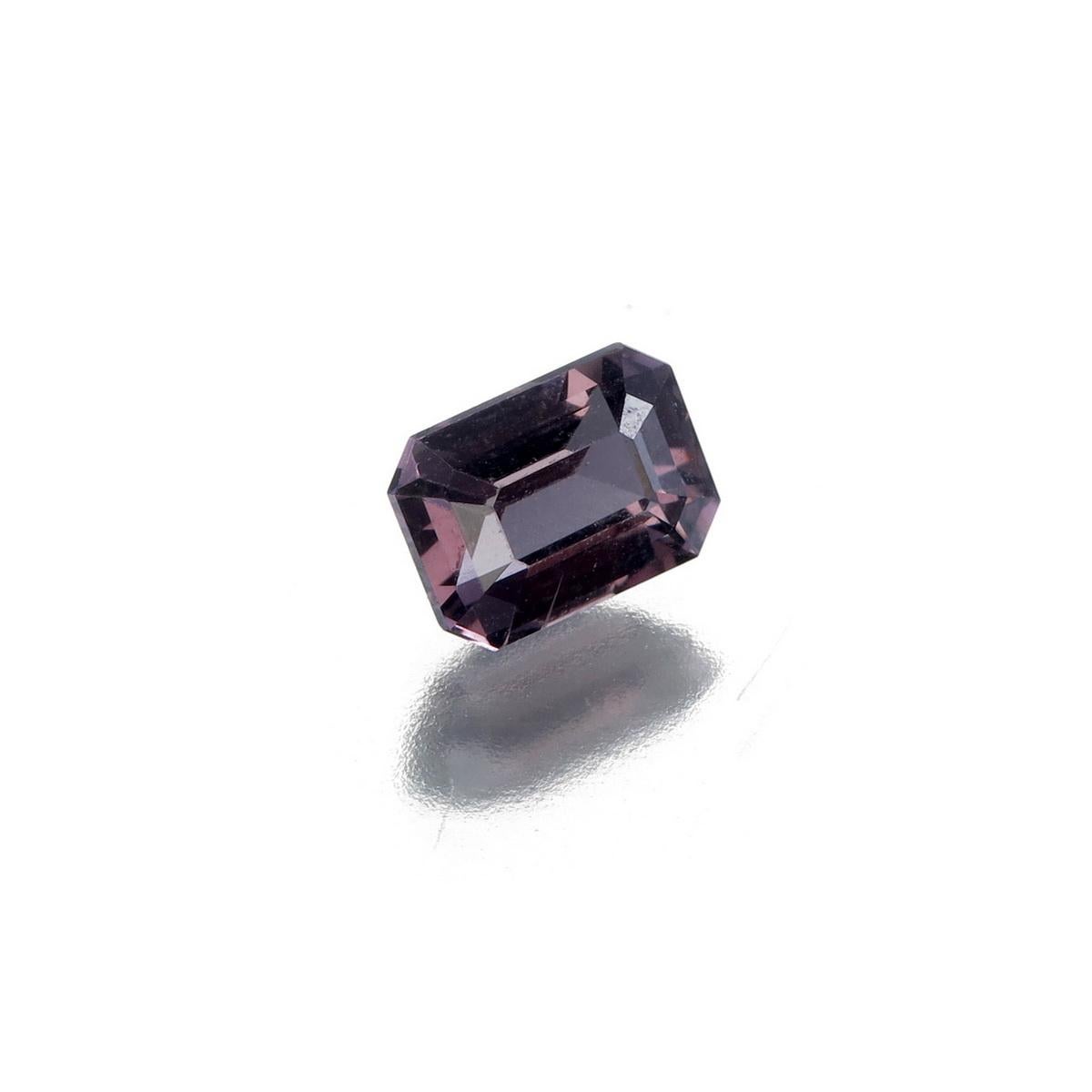 Octagon Cut 1.36 Carat Natural Purple Spinel from Burma No Heat For Sale