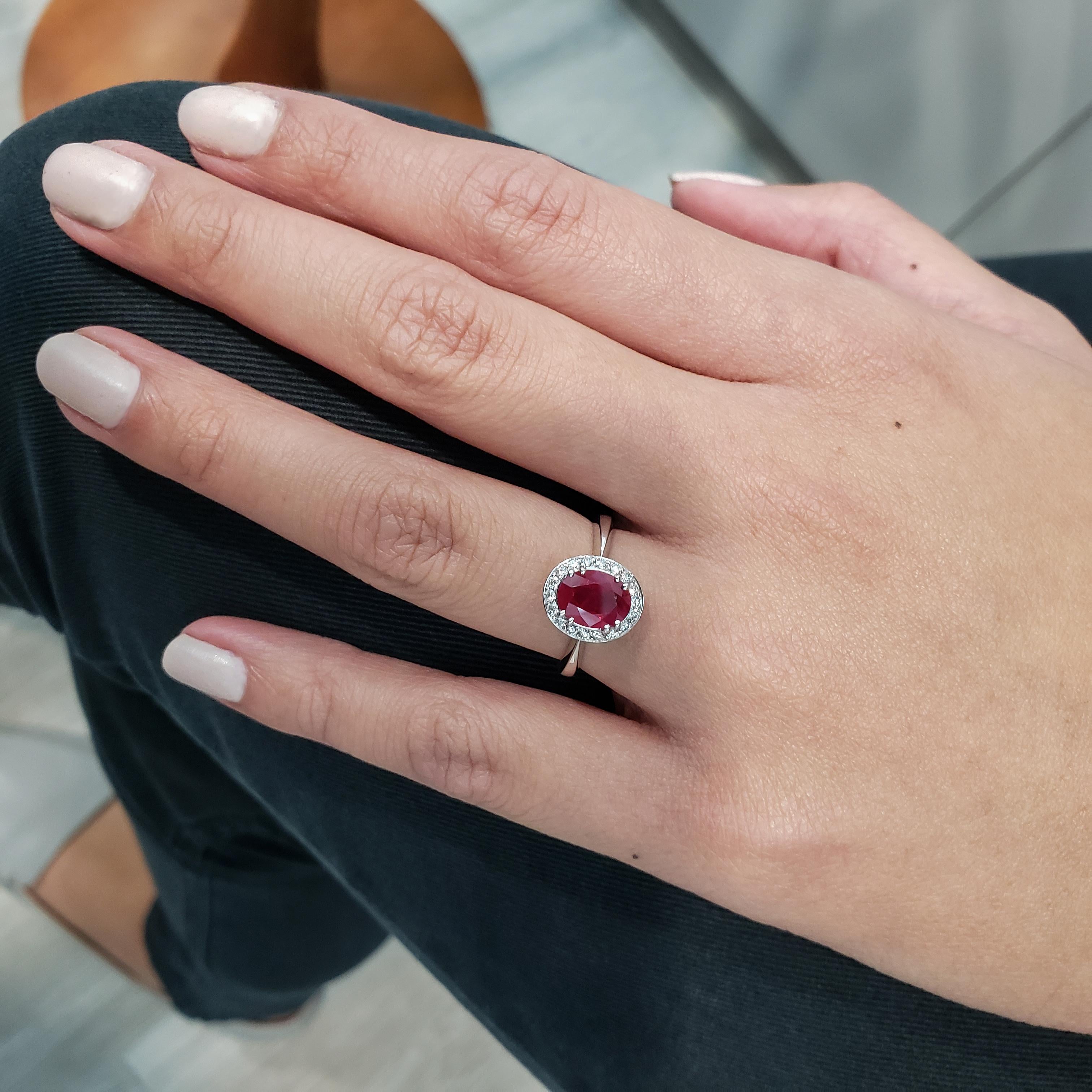 oval cut ruby ring