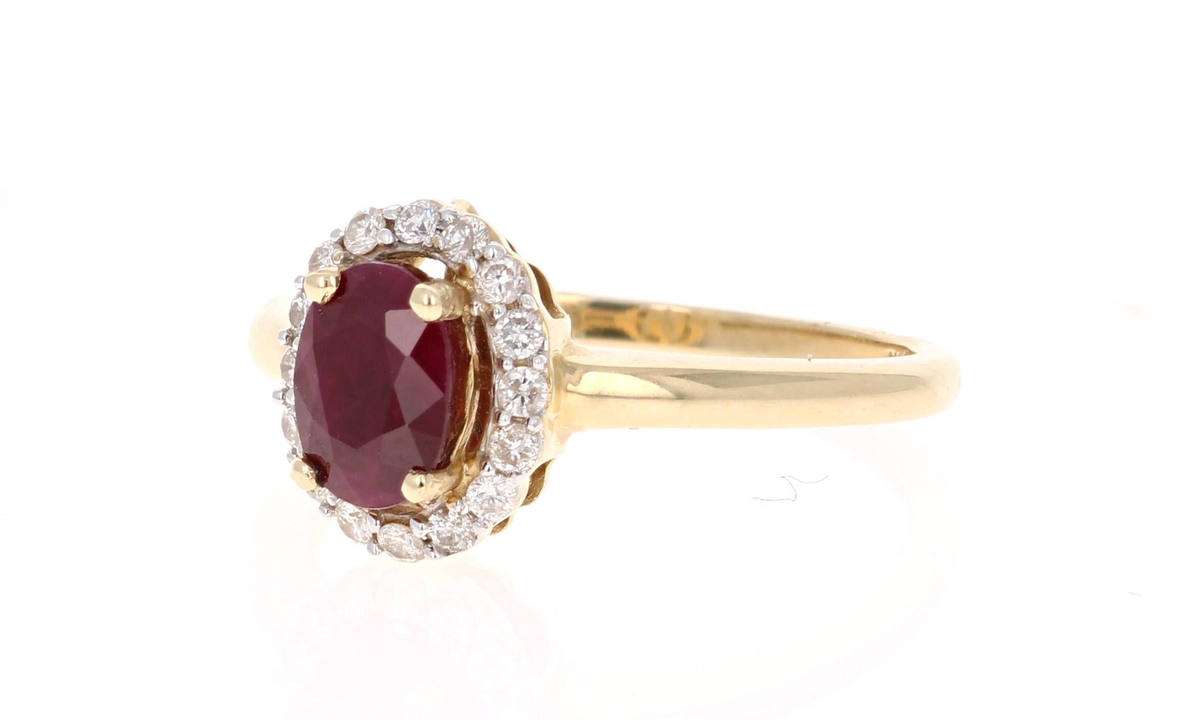 ruby halo ring