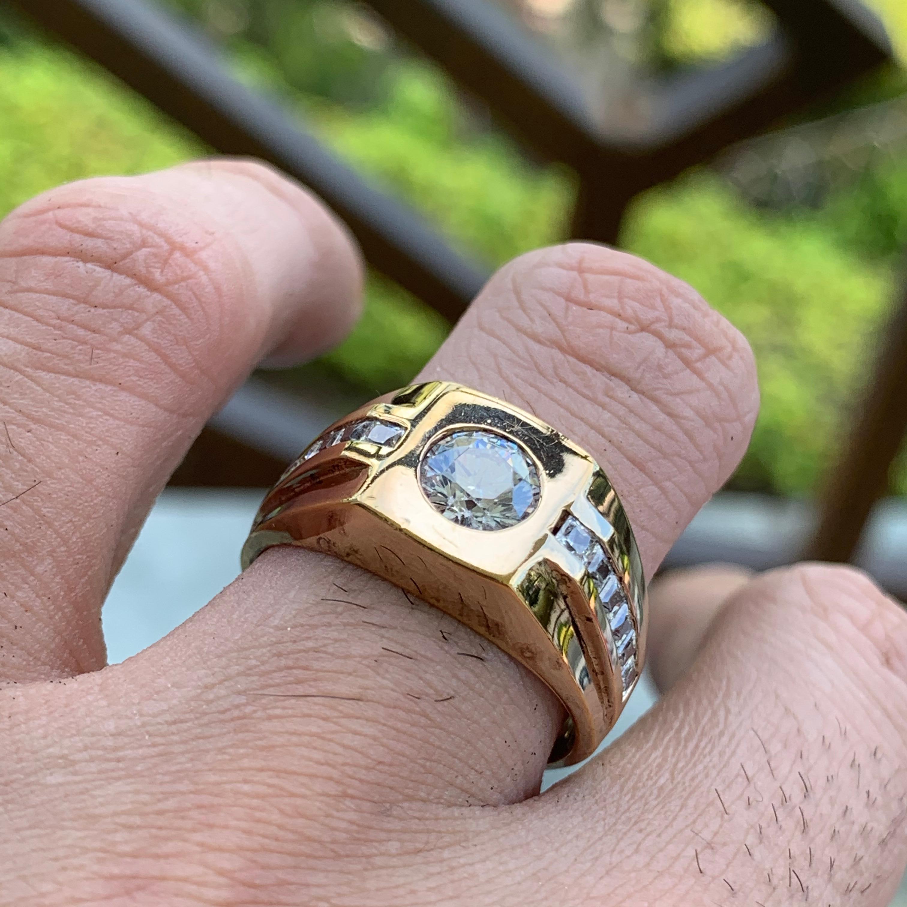 All Of Our Pieces Are 100% Made In Los Angeles, California.  

Want This Beautiful Diamond and Gold Ring But Want To Save Money? We Can Make You This Real Gold And Side Diamond Ring With A CZ Center Stone And Lower Your Cost To  $2950.00

If Item Is