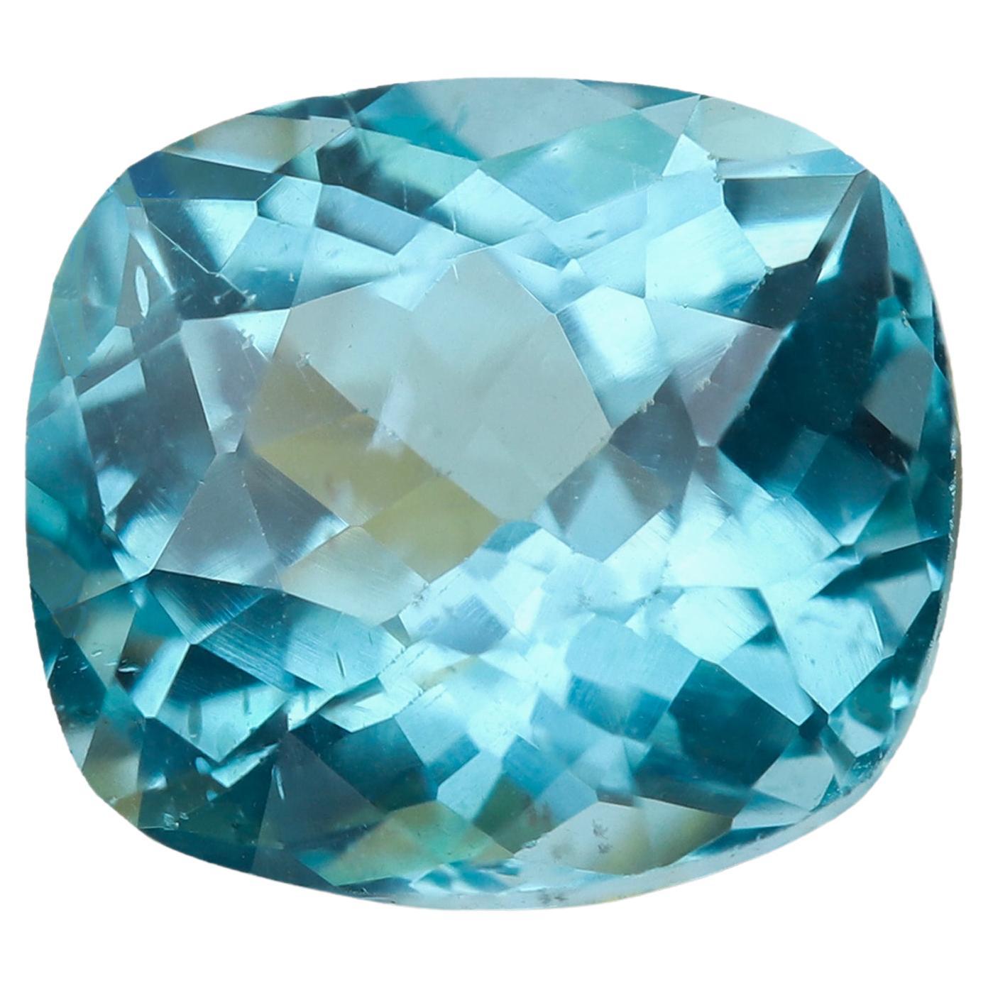 1.36 Carats Natural Blue Apatite Stone From Madagascar Apatite Gemstones For Sale