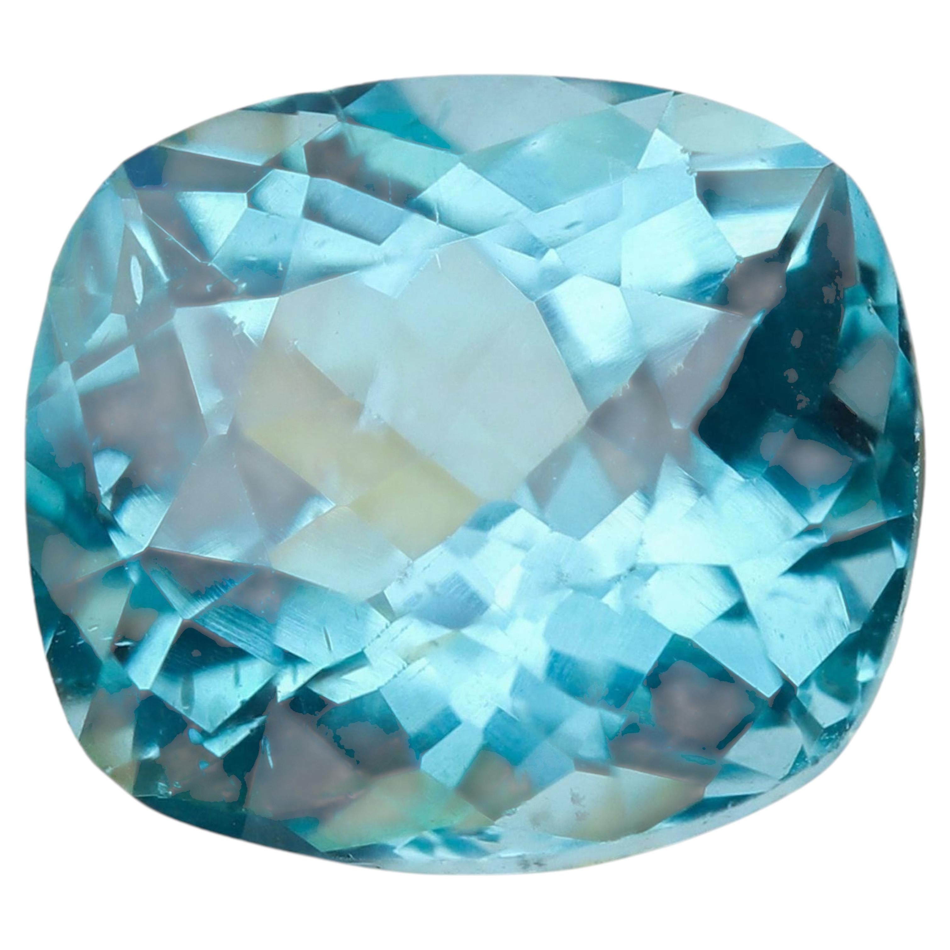 1.36 Carats Natural Blue Apatite Stone From Madagascar Apatite Gemstones For Sale