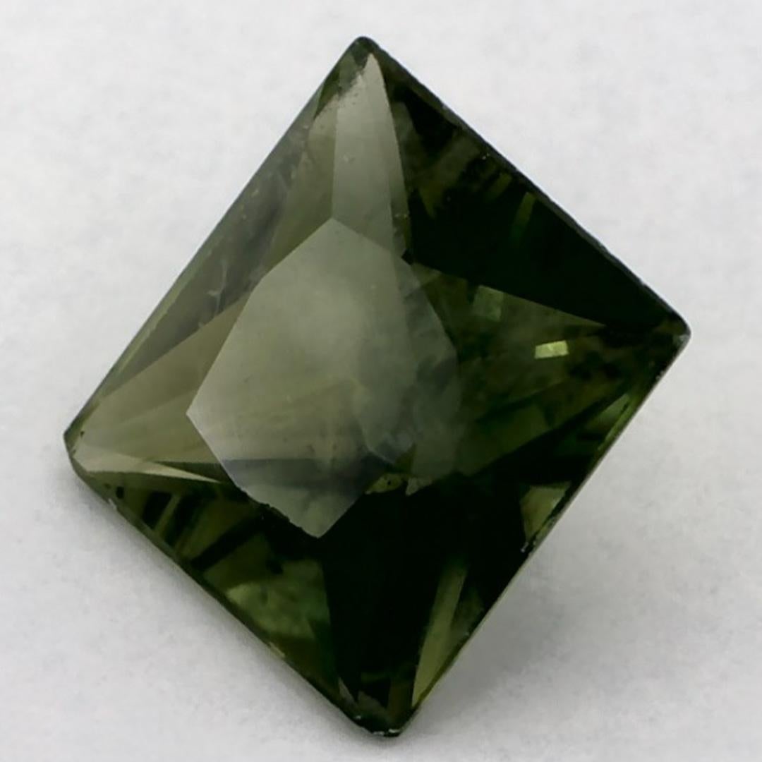 1.36 Karat Blauer Saphir Asscher Loser Edelstein im Angebot 1