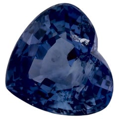 1.36 Ct Blue Sapphire Heart Loose Gemstone