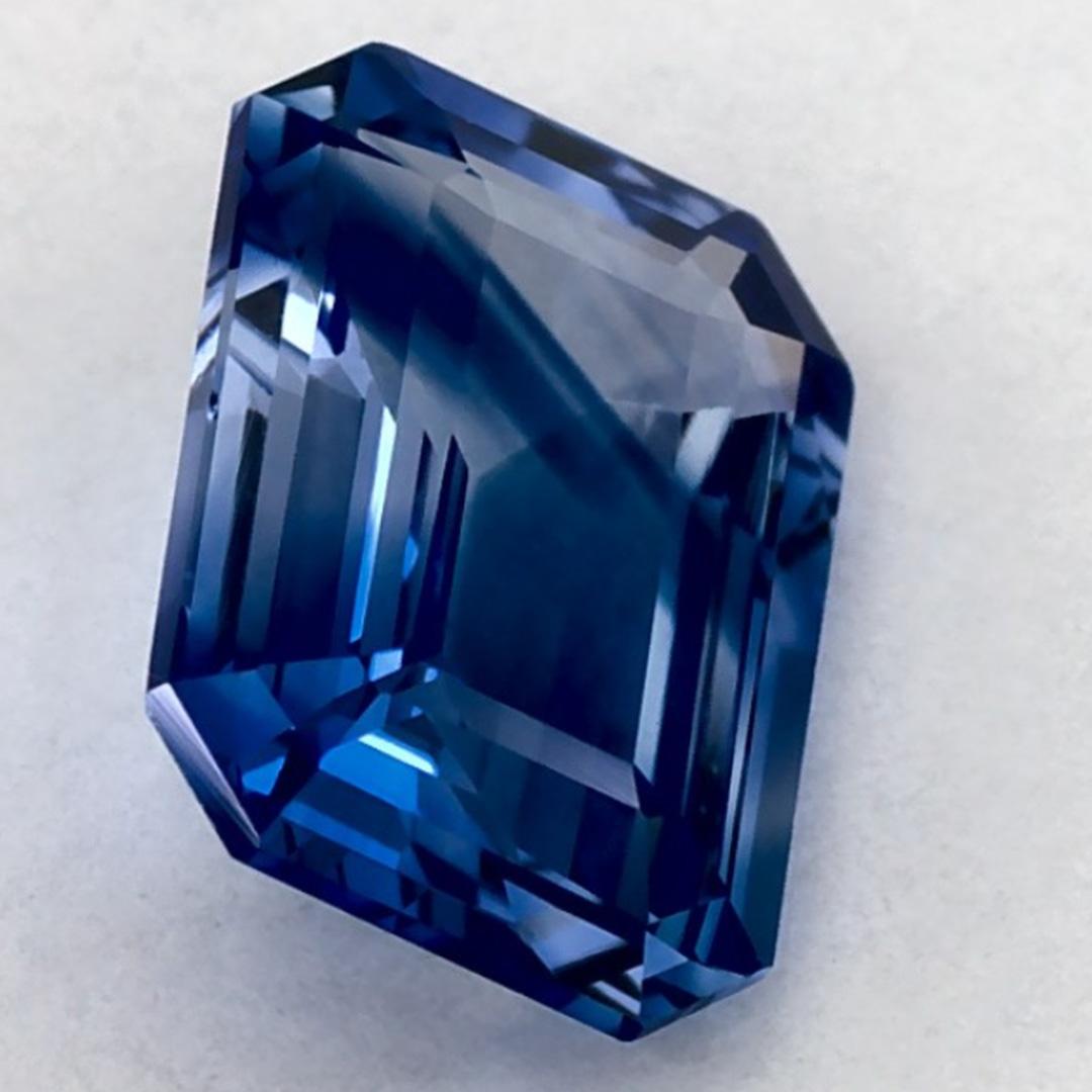 1.36 Ct Blue Sapphire Octagon Loose Gemstone (pierre précieuse en vrac) en vente 2