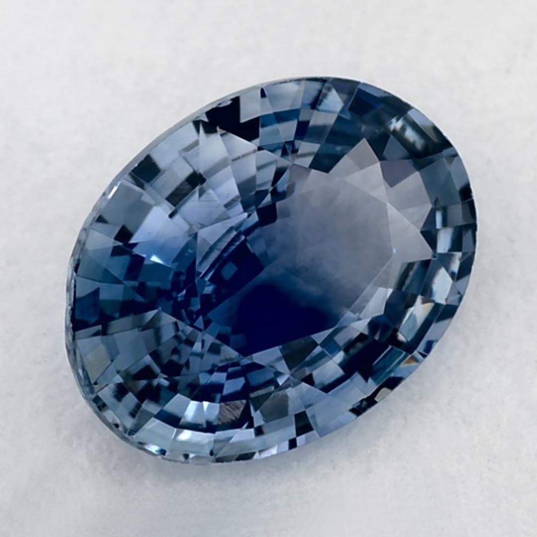 Oval Cut 1.36 Ct Blue Sapphire Oval Loose Gemstone For Sale