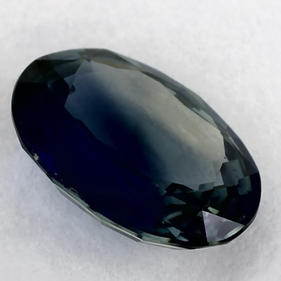 Taglio ovale 1.36 Ct Blue Sapphire Oval Loose Gemstone in vendita