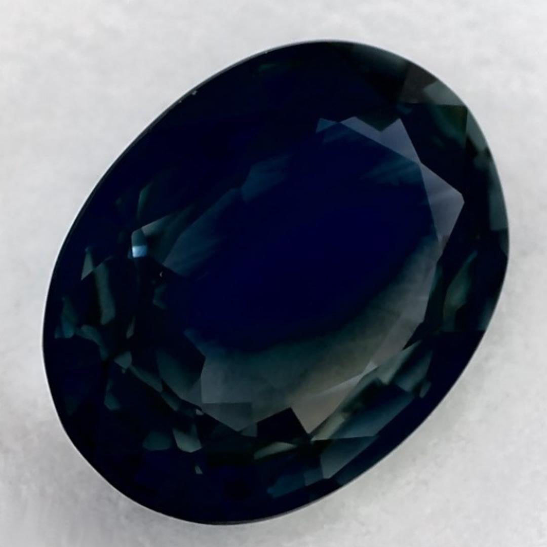 1.36 Ct Blue Sapphire Oval Loose Gemstone in vendita 2