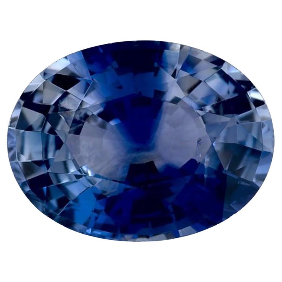 1.36 Karat Blauer Saphir Oval Loser Edelstein
