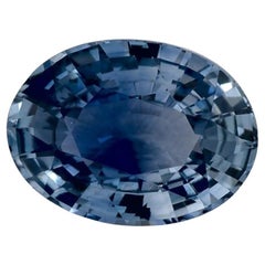 1.36 Karat Blauer Saphir Oval Loser Edelstein