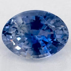 1.36 Karat Blauer Saphir Oval Loser Edelstein
