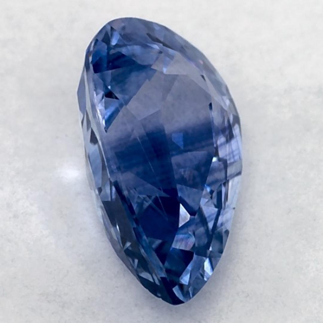 1.36 carati di zaffiro blu a forma di pera sciolto in vendita 2